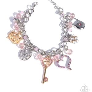Silver and Gold Charm Bracelet Queen Of The Party Fashion Jewelry